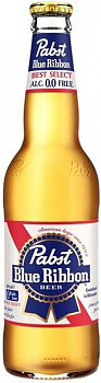 Pabst Blue Ribbon Non alco / Пабст Блю Риббон безалкогольное 0,44 бутылка (12)