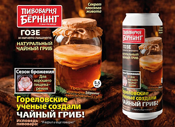BURNING BREWERY ЧАЙНЫЙ ГРИБ / Бёрнинг Брювери Чайный Гриб 0,45 банка