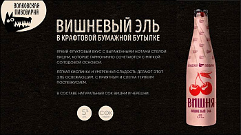 Волковская пивоварня Вишневый Эль 0,45 бутылка (12)