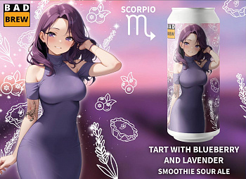 BAD BREWERY TART WITH BLUEBERRY AND LAVENDER / Бэд Бревери Тарт Черника Лаванда 0,45 банка