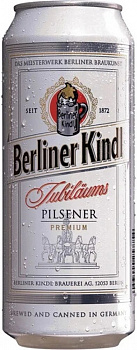 Berliner Kindl Jumbilaums Pilsener / Берлинер Киндл 0,5 банка (24)