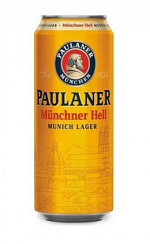 Paulaner Munchner Hell / Пауланер Оригинальное Мюнхенское 0,5 банка (24)