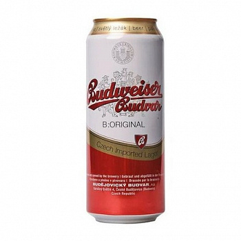 Budweiser Budvar Svetly Lezak / Будвайзер Бувар Светлый Лежак 0,5 банка (24)