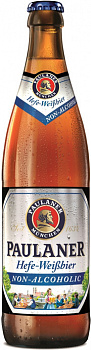 Paulaner Weissbier non alcoholic / Пауланер Вайсбир безалкогольное 0,5 бутылка (20)