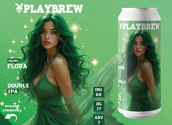 PLAYBREW FLORA DOUBLE IPA / ПлэйБрю Дабл ИПА 0,45 банка