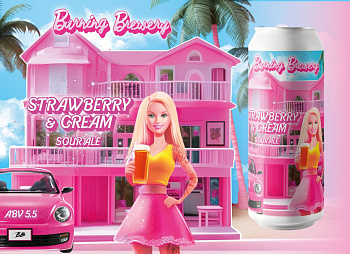 BURNING BREWERY STRAWBERRY & CREAM / Бёрнинг Брювери Стравберри энд Крим 0,45 банка