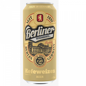 Berliner Geschichte Hefeweizen / История Берлина Пшеничное 0,5 банка