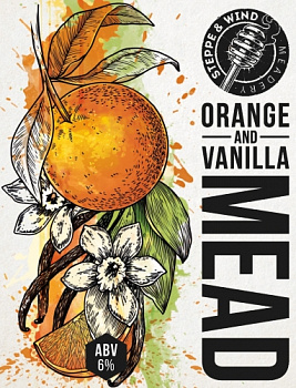 Степь и ветер Orange and Vanilla Mead / Меломель Апельсин 0,45 банка (20)