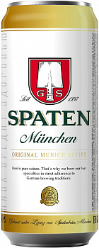 Spaten Munchen Hell / Шпатен Мюнхен 0,5 банка (24)
