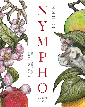 Rebel Apple NYMPHO / Нимфо Сайдер безалкогольный  0,33 бутылка